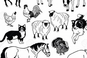 Free Farm Animals Black and White Clipart for Crafts | The Conscious Farmer | Sustainable Agriculture for a Healthier Planet
