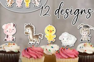 Cute Farm Animal Cupcake Toppers: Barnyard Fun! | The Conscious Farmer | Sustainable Agriculture for a Healthier Planet