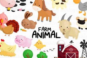 Barnyard Bliss: Free Farm Animals Clip Art Designs | The Conscious Farmer | Sustainable Agriculture for a Healthier Planet