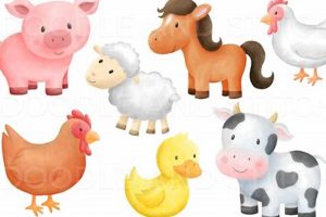 Cute Farm Animals Cliparts: Easy Download [Animal Designs] | The Conscious Farmer | Sustainable Agriculture for a Healthier Planet
